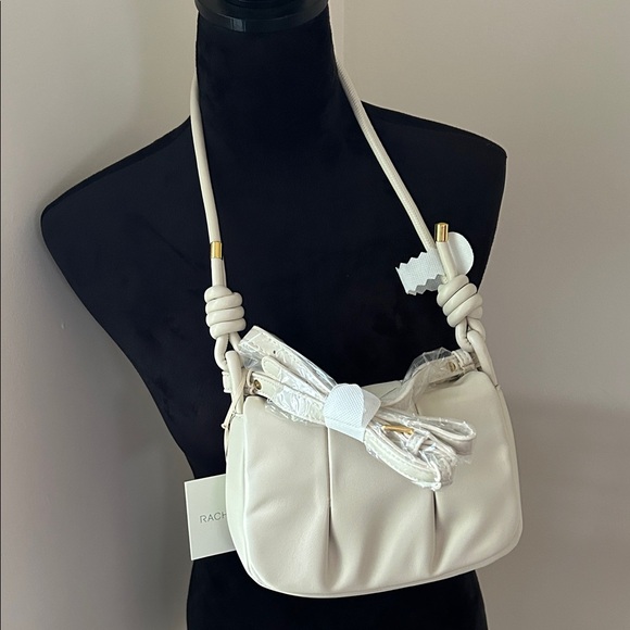 Rachel Zoe White Shoulder Bag with Knotted Straps - Picture 1 of 4